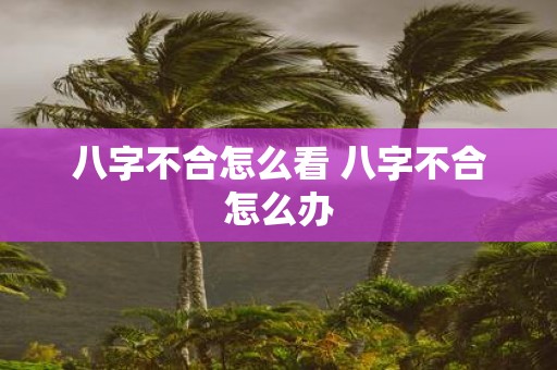 八字不合怎么看 八字不合怎么办