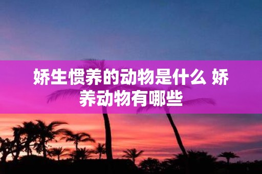 娇生惯养的动物是什么 娇养动物有哪些