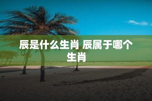 辰是什么生肖 辰属于哪个生肖