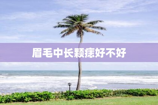 眉毛中长颗痣好不好