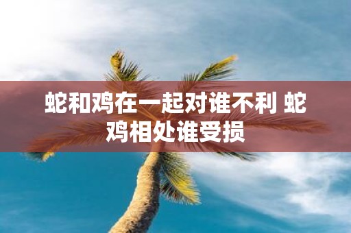 蛇和鸡在一起对谁不利 蛇鸡相处谁受损