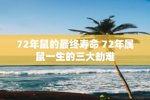 72年鼠的最终寿命 72年属鼠一生的三大劫难