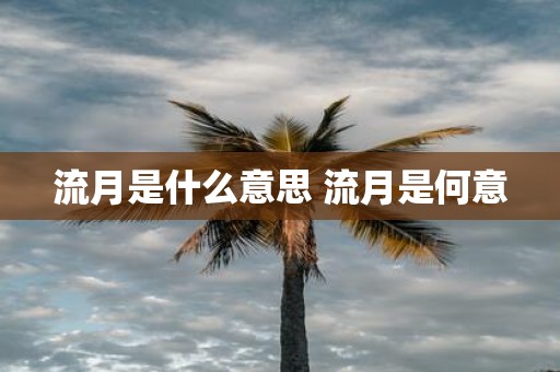 流月是什么意思 流月是何意