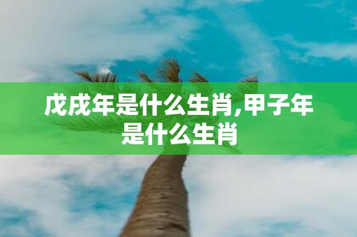 戊戌年是什么生肖,甲子年是什么生肖