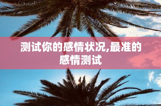 测试你的感情状况,最准的感情测试