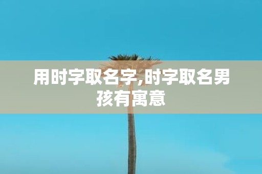 用时字取名字,时字取名男孩有寓意
