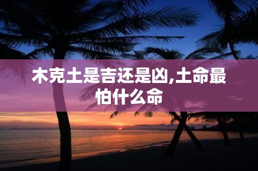 木克土是吉还是凶,土命最怕什么命