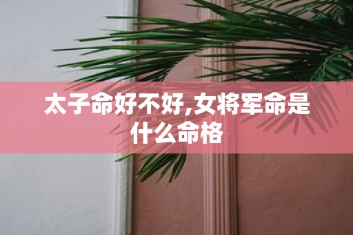 太子命好不好,女将军命是什么命格