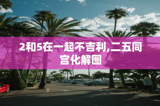 2和5在一起不吉利,二五同宫化解图