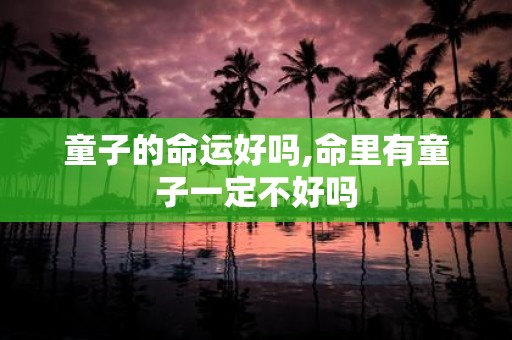 童子的命运好吗,命里有童子一定不好吗
