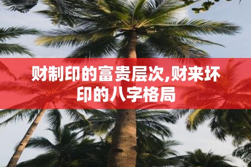 财制印的富贵层次,财来坏印的八字格局