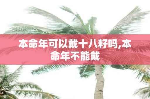 本命年可以戴十八籽吗,本命年不能戴