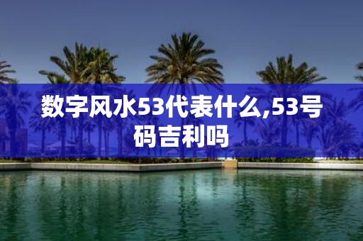 数字风水53代表什么,53号码吉利吗