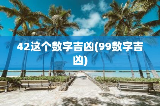 42这个数字吉凶(99数字吉凶)