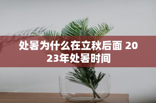 处暑为什么在立秋后面 2025年处暑时间