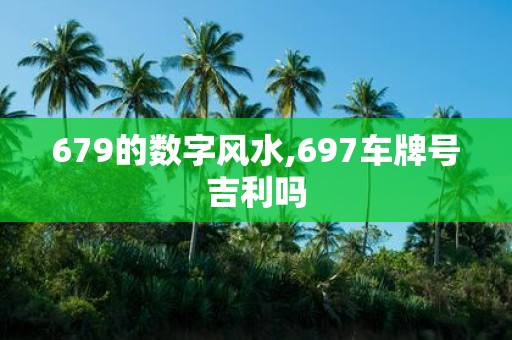 679的数字风水,697车牌号吉利吗
