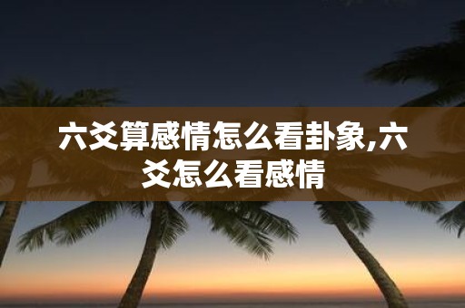六爻算感情怎么看卦象,六爻怎么看感情