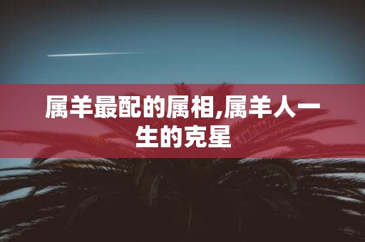 属羊最配的属相,属羊人一生的克星