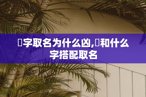 祎字取名为什么凶,祎和什么字搭配取名