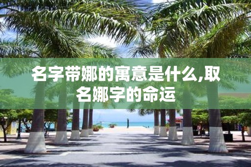 名字带娜的寓意是什么,取名娜字的命运