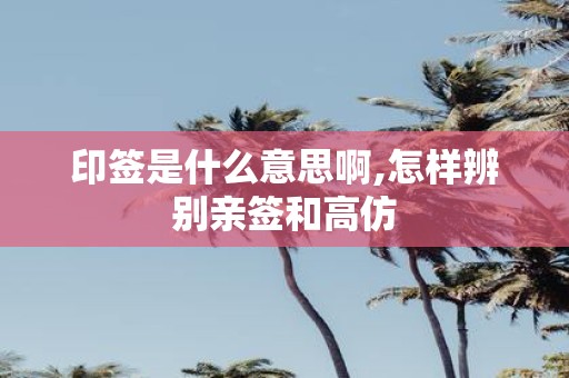 印签是什么意思啊,怎样辨别亲签和高仿