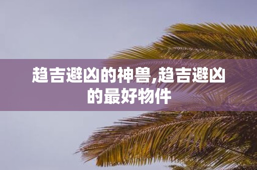 趋吉避凶的神兽,趋吉避凶的最好物件