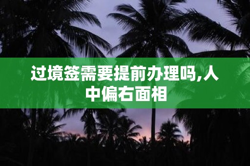 过境签需要提前办理吗,人中偏右面相