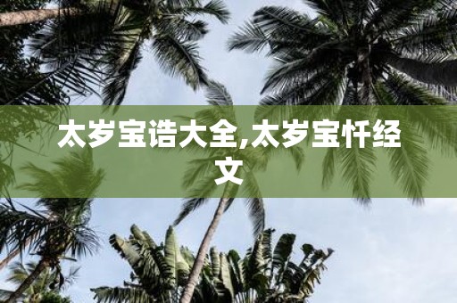 太岁宝诰大全,太岁宝忏经文