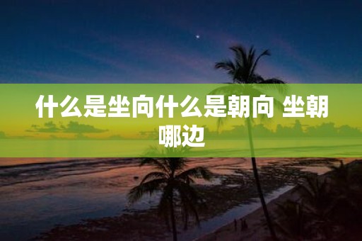 什么是坐向什么是朝向 坐朝哪边