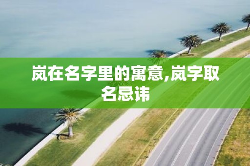 岚在名字里的寓意,岚字取名忌讳