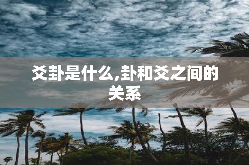 爻卦是什么,卦和爻之间的关系