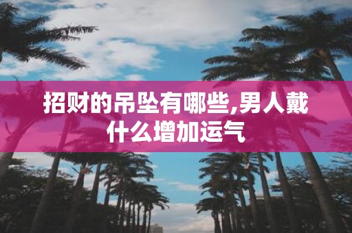 招财的吊坠有哪些,男人戴什么增加运气