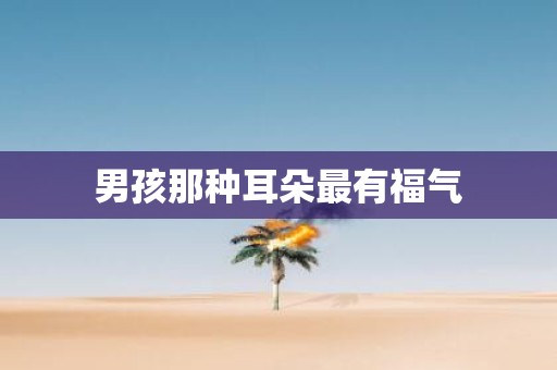 男孩那种耳朵最有福气