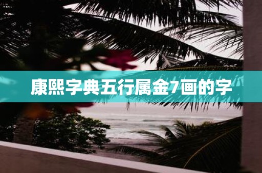 康熙字典五行属金7画的字