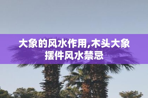 大象的风水作用,木头大象摆件风水禁忌