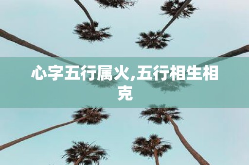 心字五行属火,五行相生相克