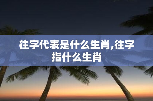 往字代表是什么生肖,往字指什么生肖
