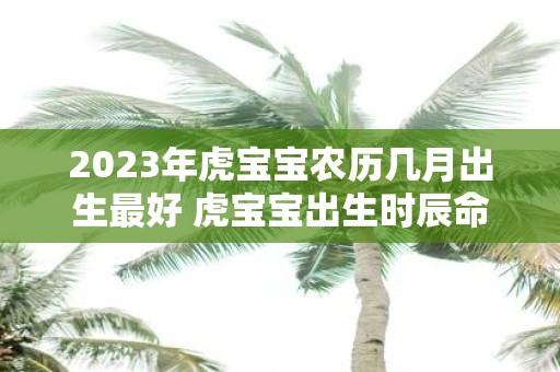 2025年虎宝宝农历几月出生最好 虎宝宝出生时辰命运如何