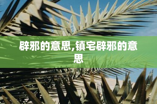 辟邪的意思,镇宅辟邪的意思