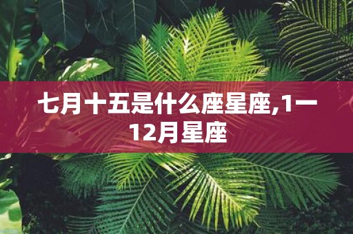 七月十五是什么座星座,1一12月星座