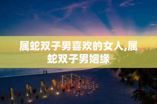 属蛇双子男喜欢的女人,属蛇双子男姻缘