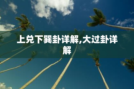 上兑下巽卦详解,大过卦详解