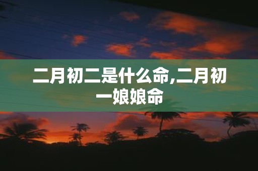 二月初二是什么命,二月初一娘娘命