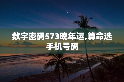 数字密码573晚年运,算命选手机号码