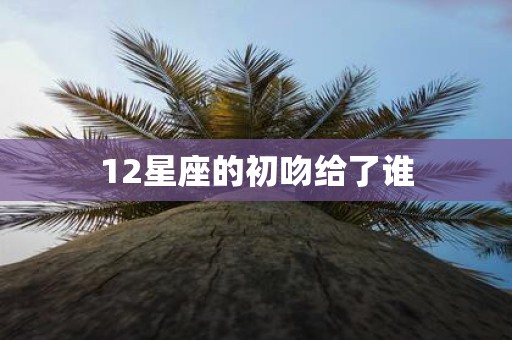 12星座的初吻给了谁