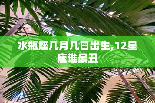 水瓶座几月几日出生,12星座谁最丑