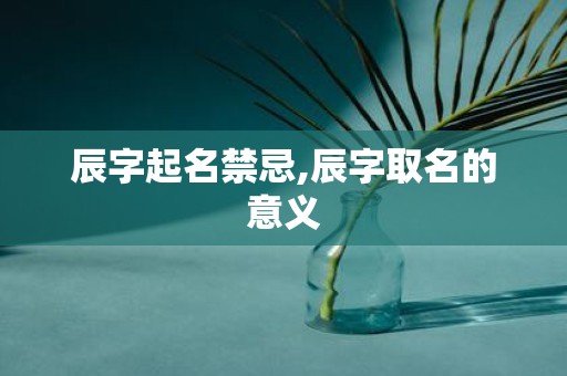 辰字起名禁忌,辰字取名的意义