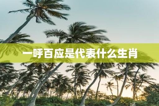 一呼百应是代表什么生肖