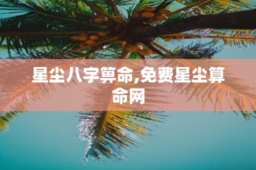 星尘八字箅命,免费星尘算命网