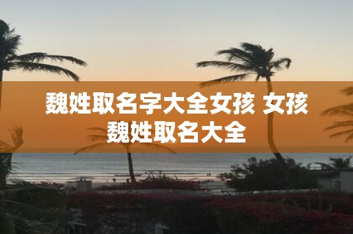 魏姓取名字大全女孩 女孩魏姓取名大全